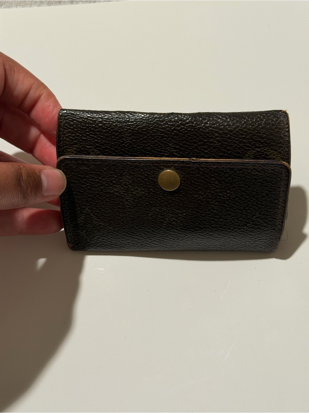 Louis Vuitton Brown Monogram Snap Coin Wallet